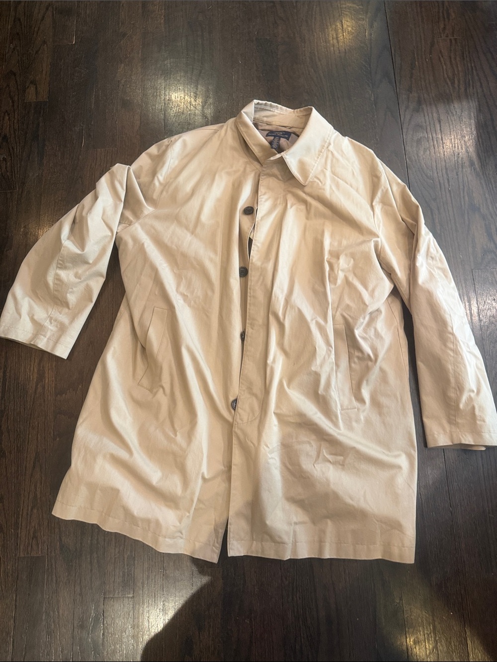 346 Brooks Brothers Men's Beige Lightweight Trench Coat